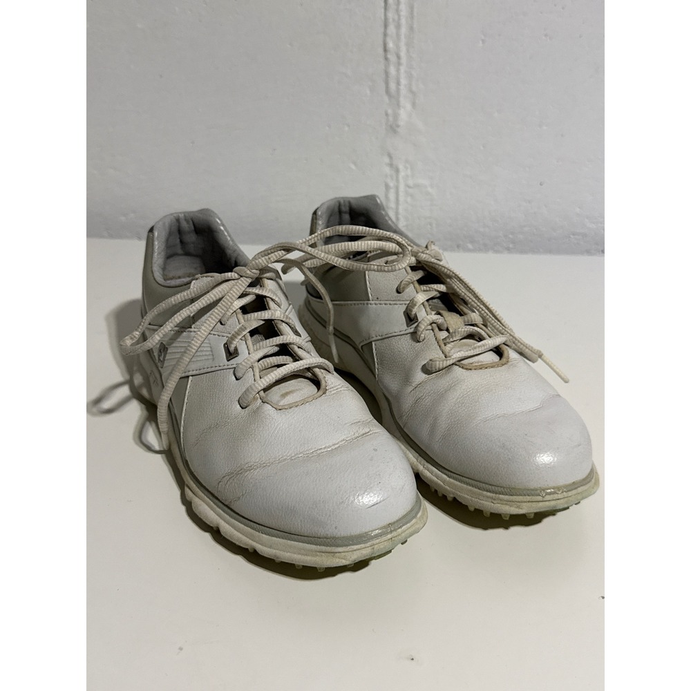 FootJoy Womens Pro SL Golf Shoes 8N White Silver Leather Spikeless 98114 Sport